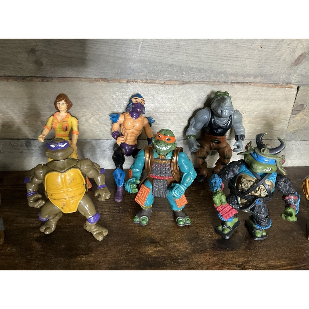 TMNT Teenage Mutant Ninja Turtles Vintage Lot Of 10 Figures Playmates - Picture 3 of 4